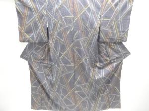 竹模様織出し西陣お召し着物